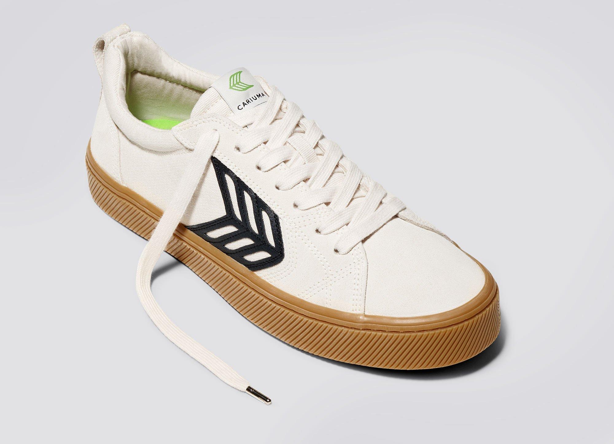 catiba pro skate vintage white suede and canvas bl